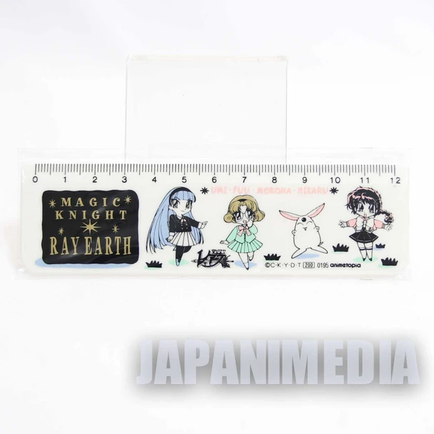 Magic Knight Rayearth 12cm Ruler HIkaru Umi Fuu Mokona CLAMP Japanimedia Store FRONT
