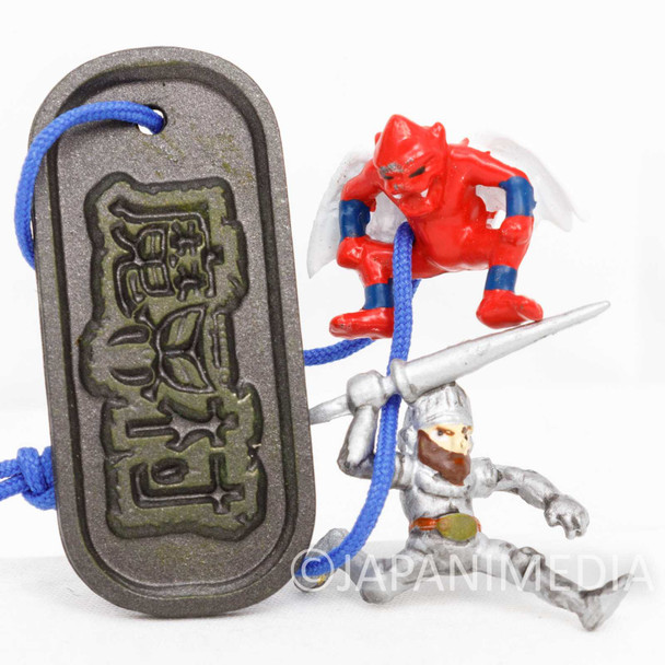 RARE! Ghosts'n Goblins Arthur & Red Arremer Small Figure Plate Strap Makaimura Capcom Japanimedia Store FRONT