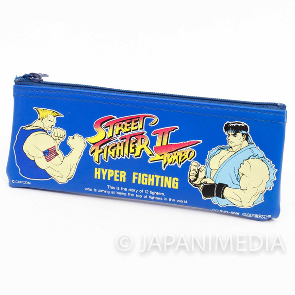 Retro RARE Street Fighter 2 Turbo Soft Pen Case Sun Star RYU GUILE Japanimedia Store FRONT