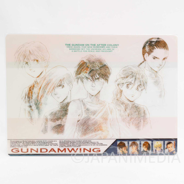 Gundam Wing Plastic Pencil Board Pad Shitajiki [Heero / Duo / Quatre / Trowa / Wufei] 2 Japanimedia Store FRONT