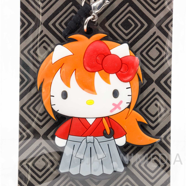 Rurouni Kenshin Himura x Hello Kitty Rubber Mascot Charm Earphone Jack Strap Japanimedia Store FRONT