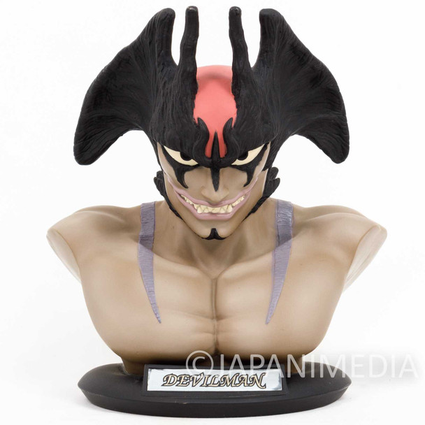 RARE! Devilman Big Size 9 inch Bust Figure Coin Bank Comics Ver. Yutaka NO BOX Japanimedia Store FRONT