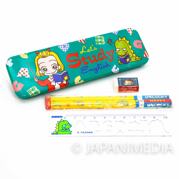 Tenshi Nanka ja Nai Midori & Sudo Zaurus Pen Case Set [Pen Case/Pencil/Eraser/Ruler] Ribon Magazine JAPAN 2 Japanimedia Store FRONT