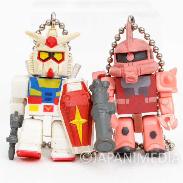 Mobile Suit Gundam RX-78 & MS-06S Char Red Zaku Figure Ballchain Set Japanimedia Store FRONT