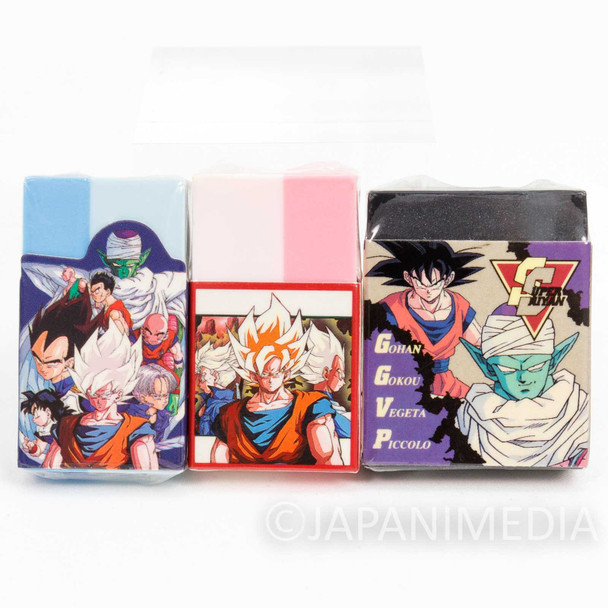 Dragon Ball Z Eraser 3pc Set Son Gokou Vegeta Piccolo JAPAN ANIME MANGA Japanimedia Store FRONT