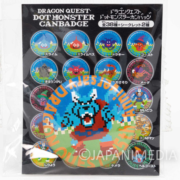 Dragon Quest Werewolf Dot Monster Can Badge Pins WARRIOR ENIX Japanimedia Store FRONT