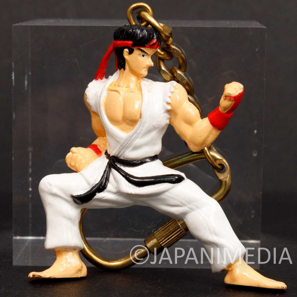 Retro RARE Street Fighter 2 Ryu Mini Figure Key Chain / JAPAN GAME CAPCOM Japanimedia Store FRONT