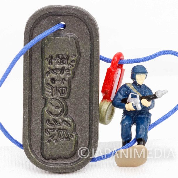 RARE! Commando Super Joe & Badge Small Figure Plate Strap Capcom Senjo no Okami Japanimedia Store FRONT