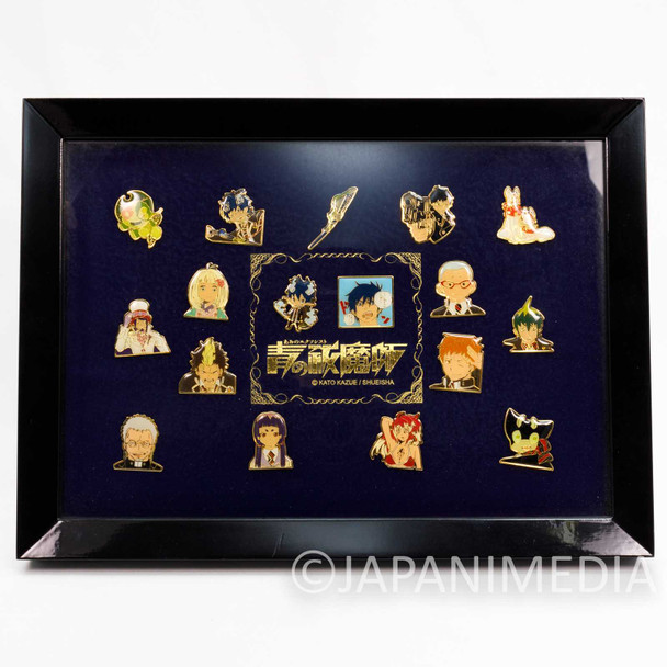 Blue Exorcist Metal Pins 17pc Set in Frame Shueisha JAPAN Japanimedia Store FRONT