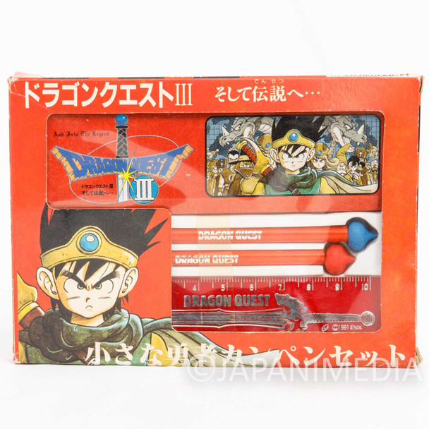 Dragon Quest 3 Mini Stationery set Can pen case Pencil Ruler ENIX JAPAN GAME Japanimedia Store FRONT