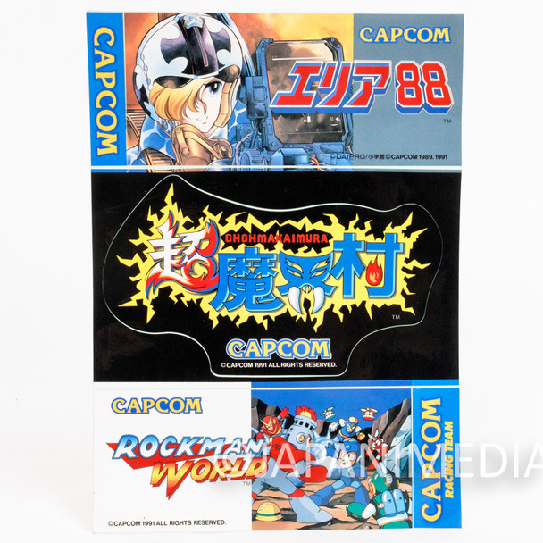 Capcom Retro Game Sticker Sheet Mega Man Daimakaimura Area 88 Japanimedia Store Front