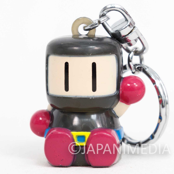 Bomberman Black Figure Keychain Famicom Hudson Nintendo JAPAN NES Japanimedia Store FRONT