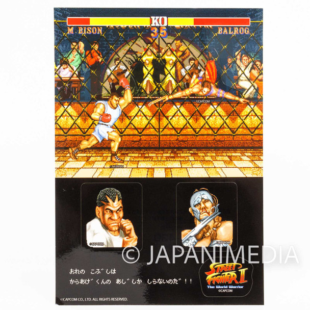 Street Fighter Sticker Sheet BALROG vs VEGA Japanimedia Store FRONT