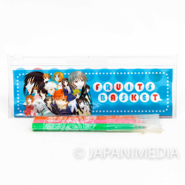 Fruits Basket Pen case & Color pen 3pc Set JAPAN MANGA Japanimedia Store FRONT