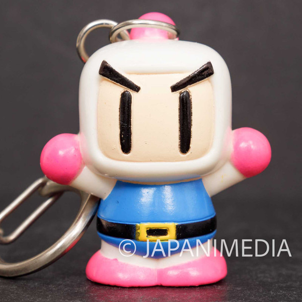 Retro RARE! Bomberman Soft Vinyl Figure Keychain Hudson JAPAN GAME FAMICOM NES Japanimedia Store FRONT