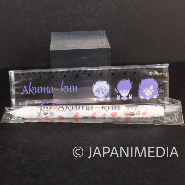 Retro RARE! Akuma-kun ni Onegai Ruler & Mechanical Pencil SAKI HIWATARI BITTER Japanimedia Store FRONT