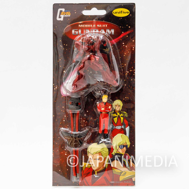 Gundam Char Aznable & SAZABI Figure Strap Unifive Japanimedia Store FRONT