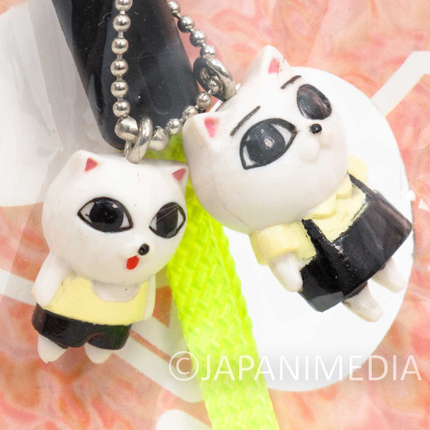 Retro RARE Nekojiru Nyaako Nyatta Figure Strap (Yellow) JAPAN Japanimedia Store FRONT