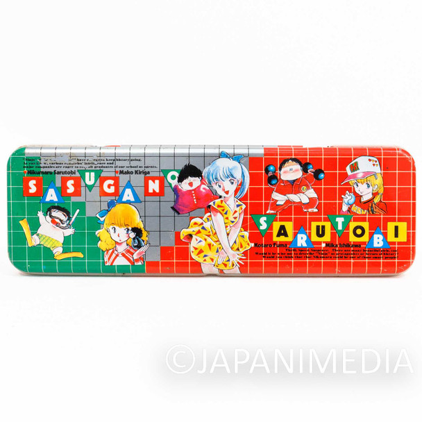 Retro RARE! Sasuga no Sarutobi Nikumaru Mako Kiriga Can Pen Case Japanimedia Store FRONT