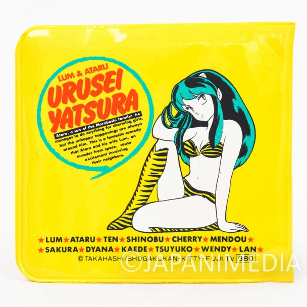 Retro RARE! Urusei Yatsura LUM Vinyl Wallet Purse Japanimedia Store FRONT