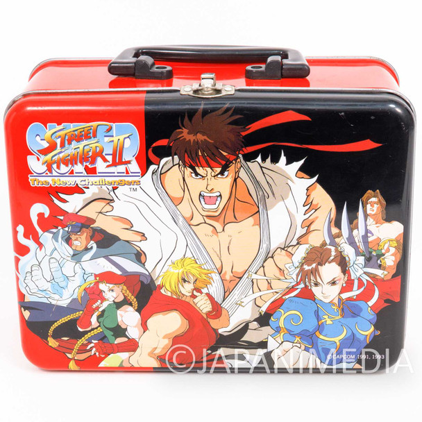 Retro RARE! Street Fighter 2 Tin Can Case Capcom JAPAN GAME Japanimedia Store FRONT