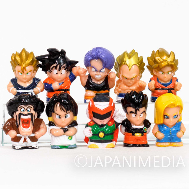 Dragon Ball Z Finger Puppet Figure 10pc Set BANDAI GOHAN VIDEL TRUNKS VEGETA Japanimedia Store FRONT