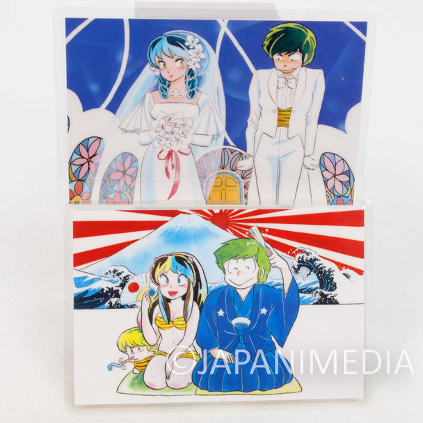 RARE! Urusei Yatsura Laminated Card 2pc Set / LUM ATARU TEN Japanimedia Store FRONT