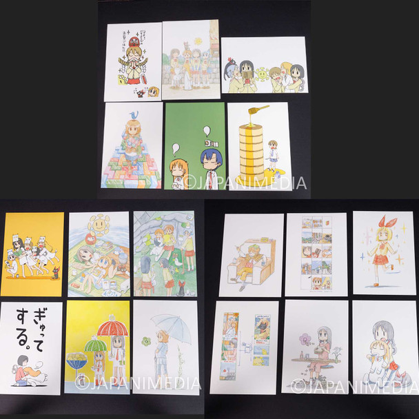 Nichijou Post Card 18pc Set Shoen Ace KEIICHI ARAI Japanimedia Store FRONT