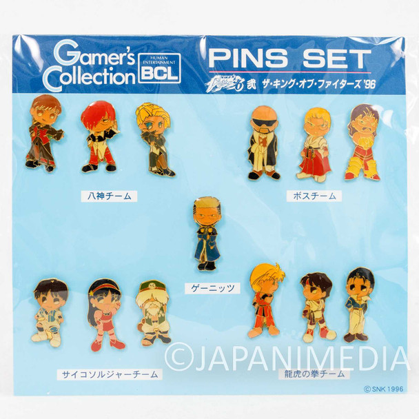 Retro RARE! The King of Fighters '96 Metal Pins 12pc Set SNK Gamer's Collection Japanimedia Store FRONT