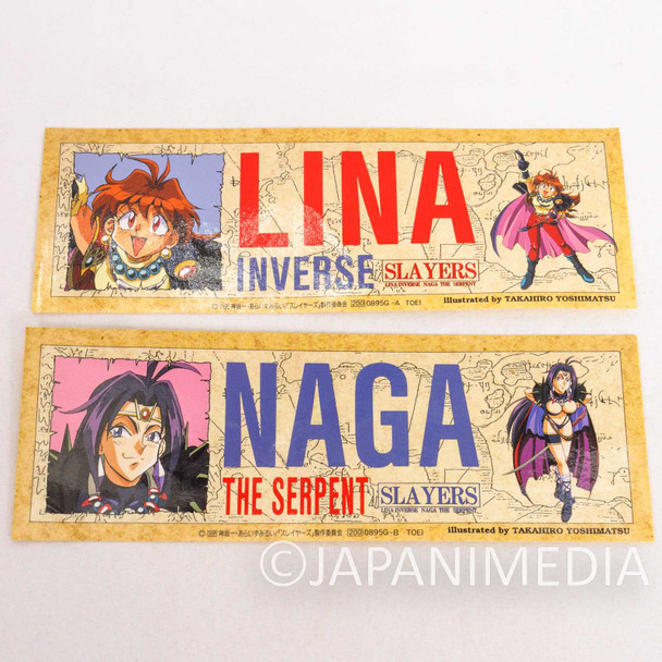 Retro Slayers Great Sticker 2pc Set / Lina Inverse Naga The Serpent Japanimedia Store FRONT