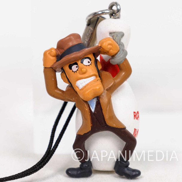 Lupin the Third Zenigata with Bowling Pin Figure Strap JAPAN ROUND 1 Japanimedia Store FRONT