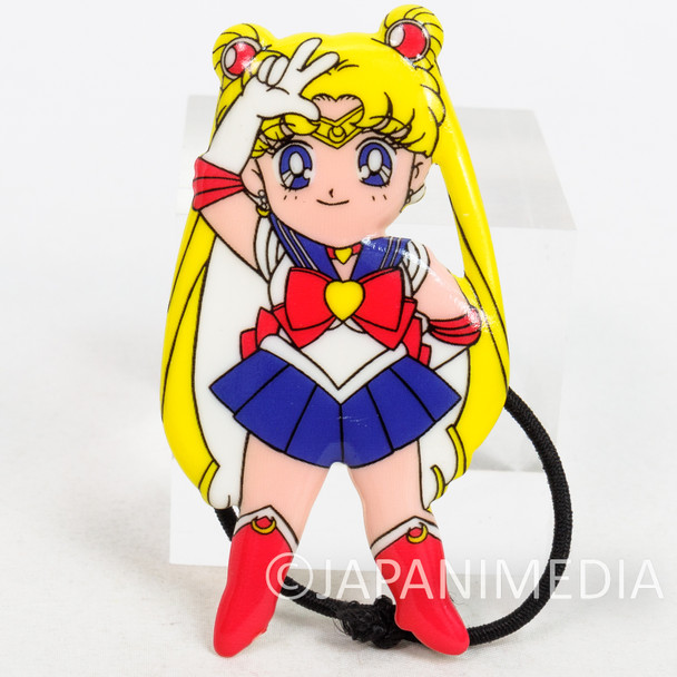 Retro RARE! Sailor Moon Usagi Tsukino Plastic Mascot Hair Elastic Japanimedia Store FRONT