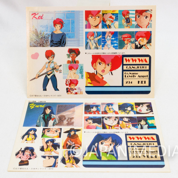 Dirty Pair Vintage Sticker Sheet 2pc Set Japanimedia Store Front