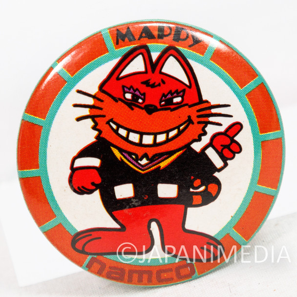 Mappy Goro Nyamuko Cat Can Badge Pins Namco JAPAN FAMICOM NES Japanimedia Store FRONT