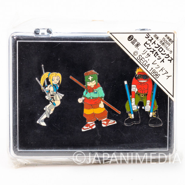 RARE! Last Bronx Metal Pins Set Lisa Tomiie Red Eye SEGA JAPAN GAME Japanimedia Store FRONT