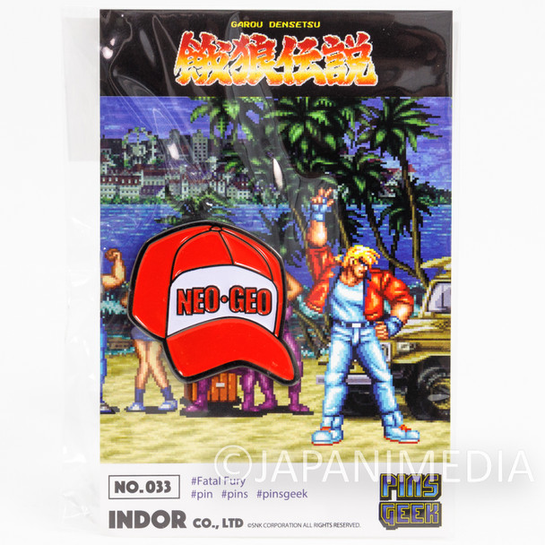 Fatal Fury Terry Bogard Cap NEO GEO Metal Pins JAPAN GAME SNK Japanimedia Store FRONT