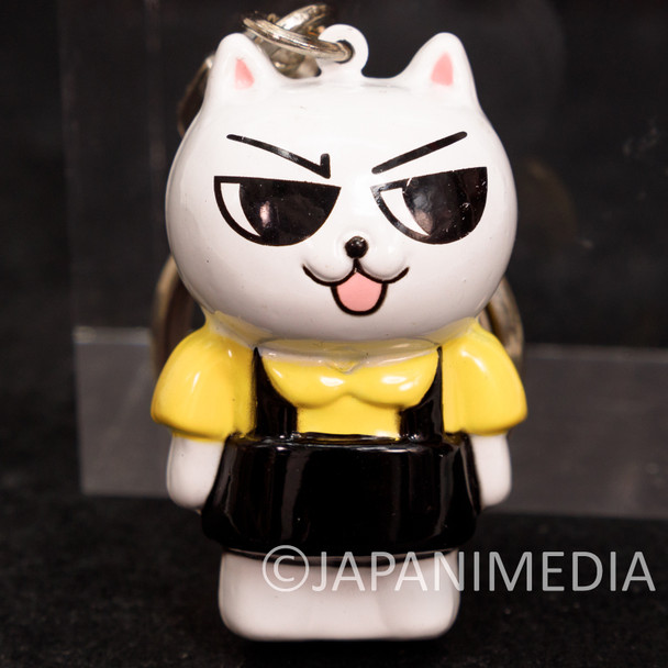 Retro RARE Nekojiru Nyaako Figure Keychain w/Bell inside Japanimedia Store FRONT