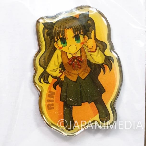 Fate/Stay Night Rin Tohsaka Metal Pins Dengeki-Hime 2005 JAPAN Japanimedia Store FRONT