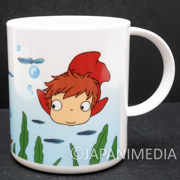 Retro Ponyo on the Cliff by the Sea Plastic Mug Ghibli JAPAN Japanimedia Store FRONT