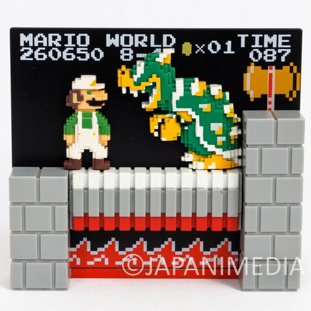 Super Mario Bros. Stage Figure 8-4 Luigi Nintendo Dotgraphics JAPAN NES FAMICOM Japanimedia Store FRONT