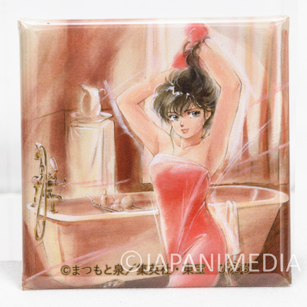 Kimagure Orange Road Madoka Ayukawa Square Can Badge Pins #2 Japanimedia Store FRONT