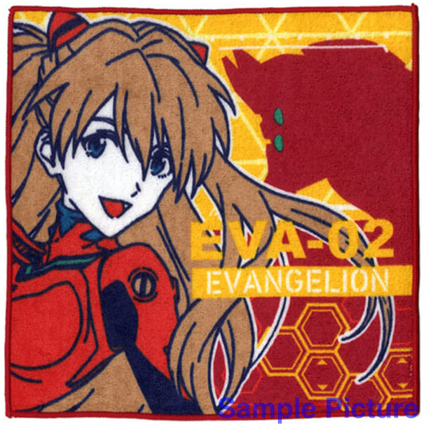 Evangelion Asuka Langley Hand Towel 10x10inch BANDAI JAPAN Japanimedia Store FRONT