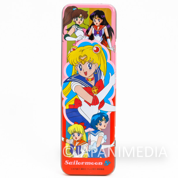Retro RARE! Sailor Moon Can Pen Case Mercury Mars Jupiter Venus SEIKA NOTE Japanimedia Store FRONT