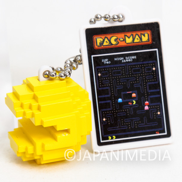 Pac-man Dot Character Figure Ballchain w/Plate BANDAI NAMCO Japanimedia Store FRONT