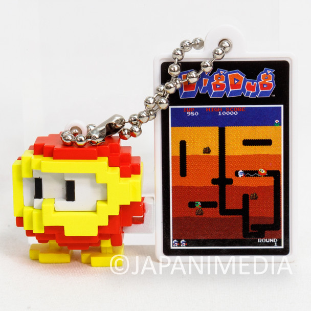 DIG DUG POOKA Dot Character Figure Ballchain w/Plate BANDAI NAMCO Japanimedia Store FRONT
