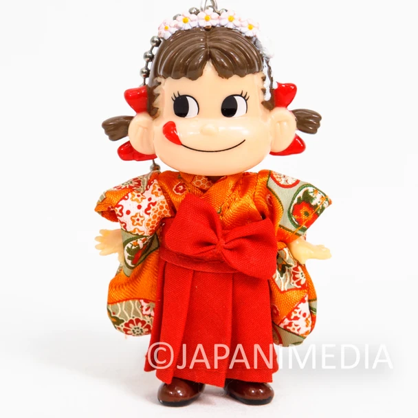 Milky Peko-chan Kimono Figure Ballchain FUJIYA JAPAN ANIME Japanimedia Store FRONT