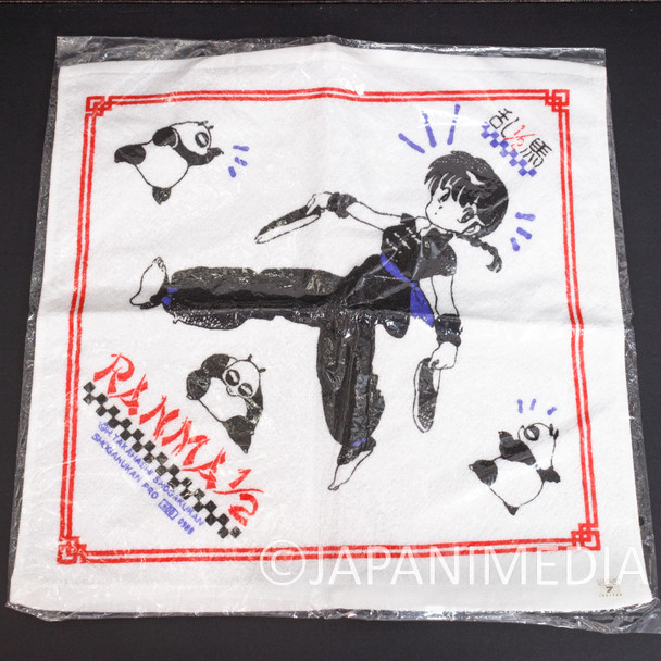Retro RARE!! Ranma 1/2 Hand Towel 12.5x12.5inch /RUMIKO TAKAHASHI Japanimedia Store FRONT