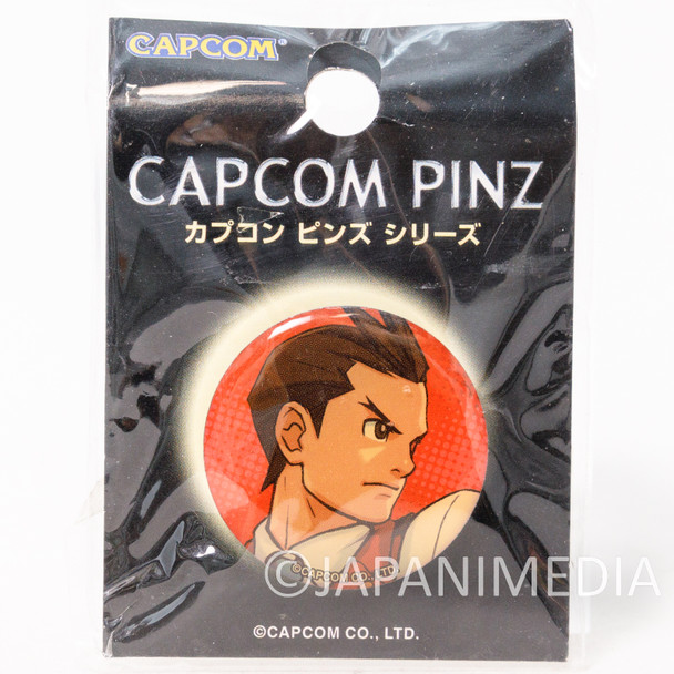 Ace Attorney Gyakuten Saiban Hosuke Odoroki Can Badge Pins GAME CAPCOM Japanimedia Store FRONT