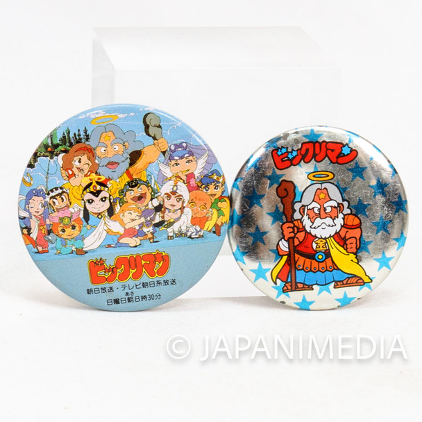 Retro Bikkuriman Button Can Badge Pins 2pc Set / SUPER ZEUS Japanimedia Store FRONT
