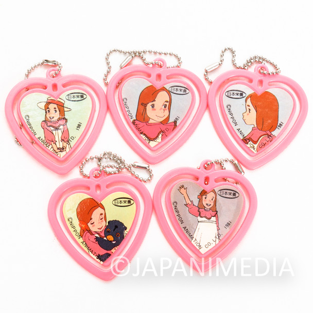 Retro Flone Heart Mascot Ballchain 5pc Set Nippon Animation | Japanimedia Store Front